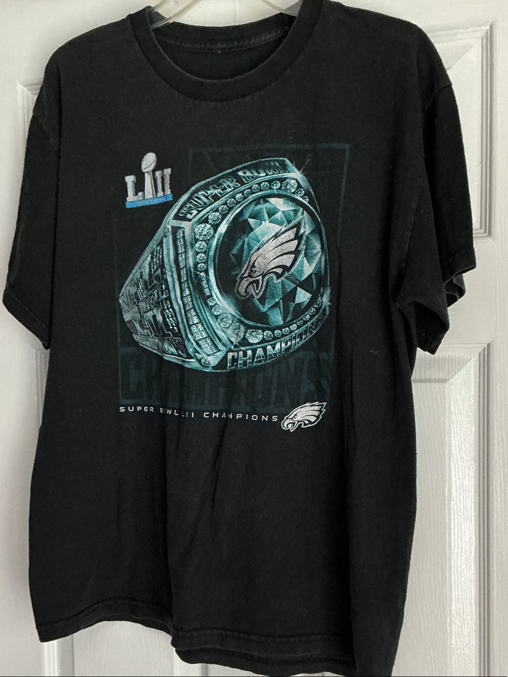 Philadelphia Eagles Black Super Bowl LII Champions Graphic T-Shirt